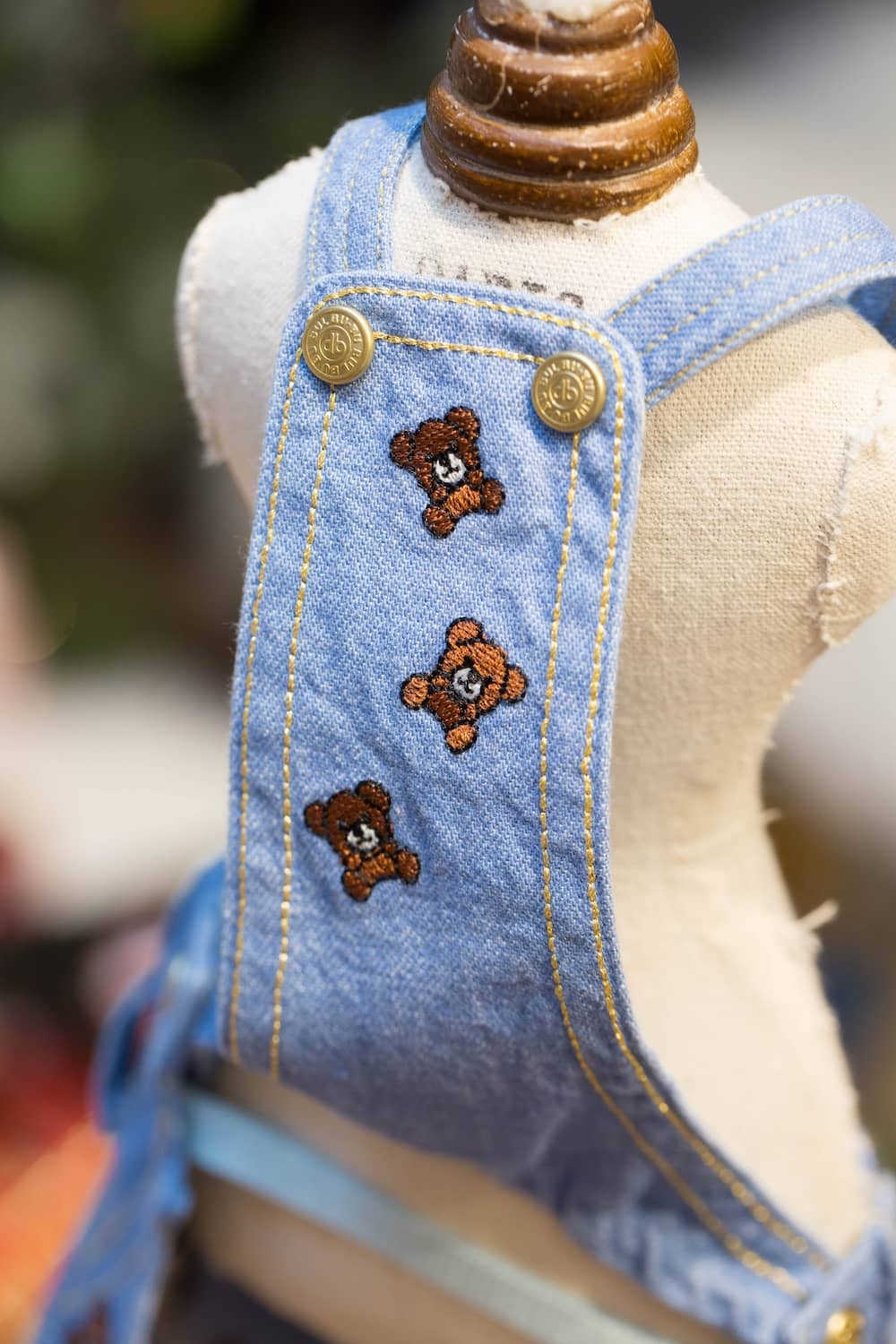 23BE-004 くまちゃん Denim S/K｜ドッグブティック・ブルブブ