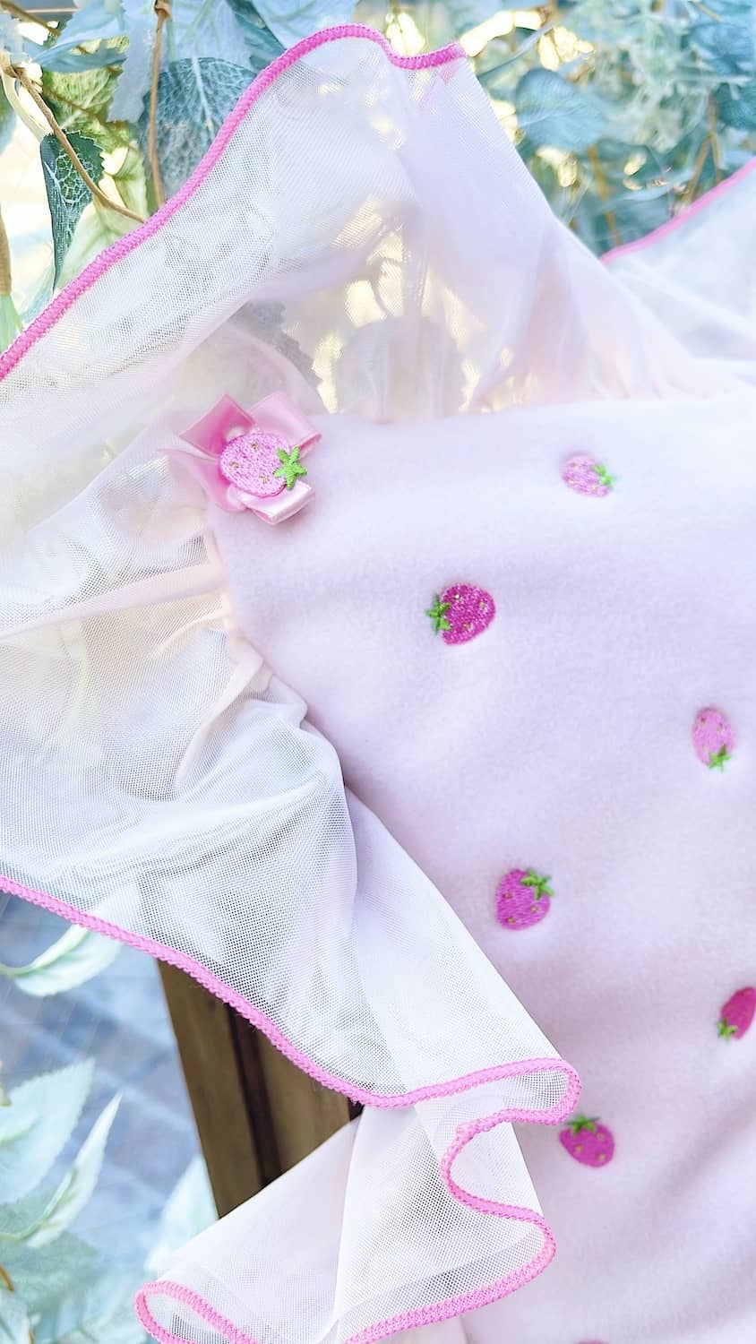 24MA-003 いちごベッドマット｜ドッグブティック・ブルブブ